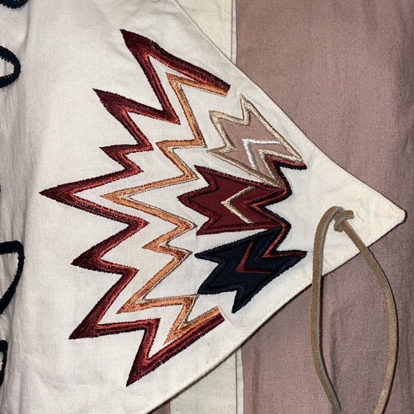 Vintage 1849 Authentic Ranchwear Western Long Sleeve tan embroidered Shirt Large - Picture 3 of 7